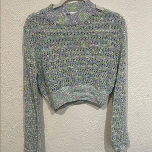 Zara Multicolor Long Sleeve Knit Top